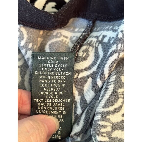 Lauren Ralph Lauren Women’s 8 Paisley Twist Front Maxi Dress Black Vacation - Picture 8 of 10